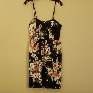 Black Dress with Flowers